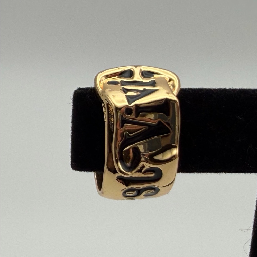 Vivienne Westwood Gold Band with Black Accents - Picture 6 of 6